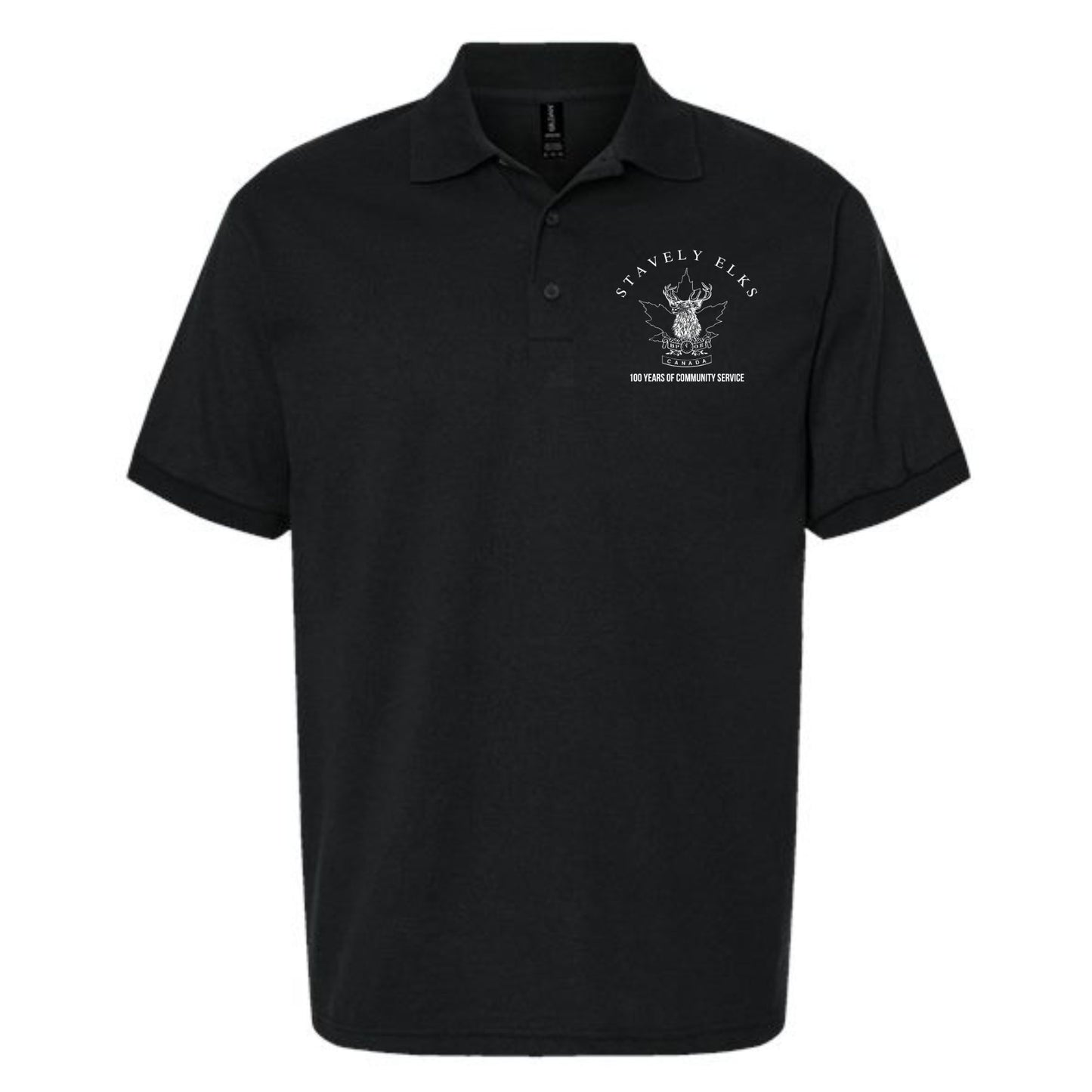 Stavely Elks 100 Years Golf Tshirt Old logo white
