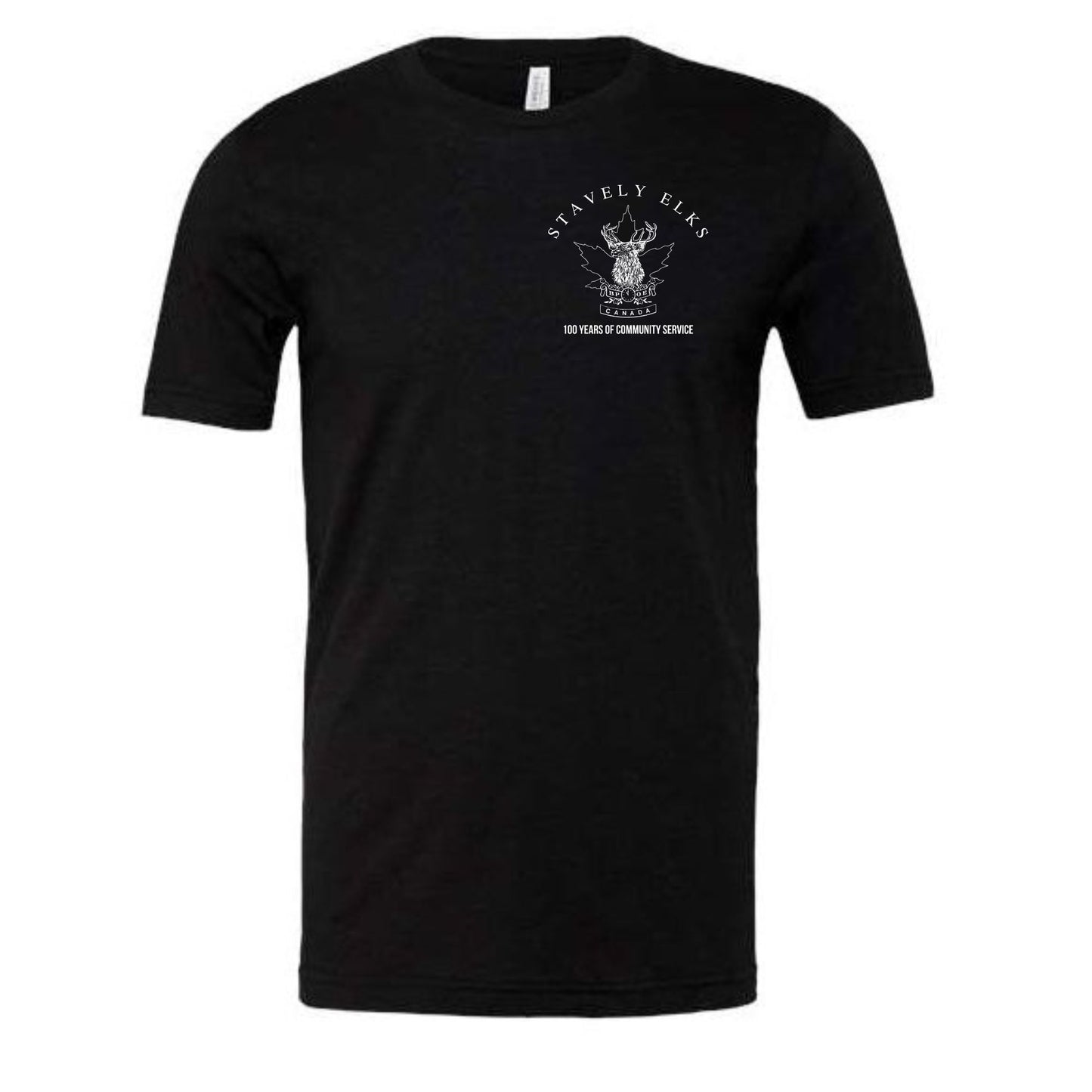 Stavely Elks 100 Years Tshirt Old logo white