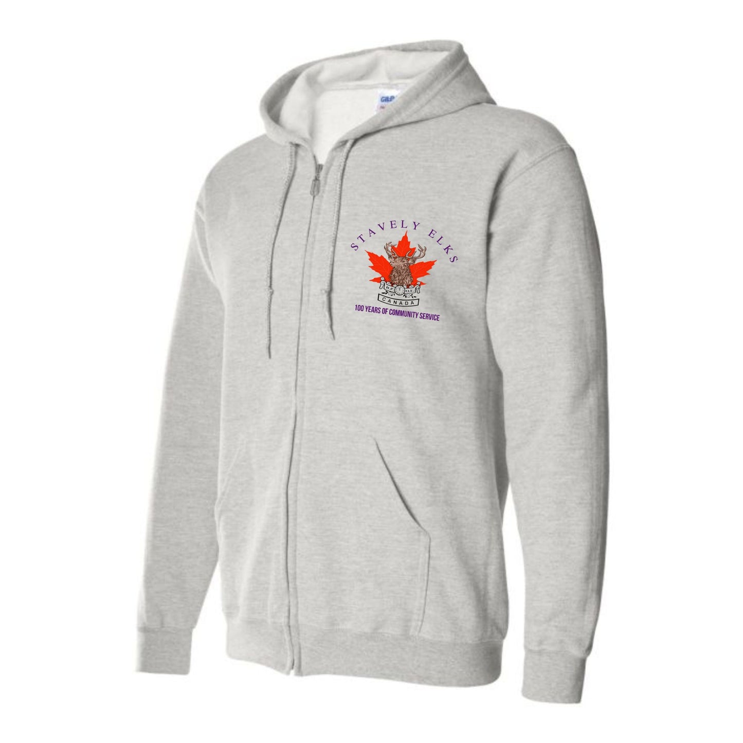 Stavely Elks 100 year Hoodie Zip Up Old Color Logo