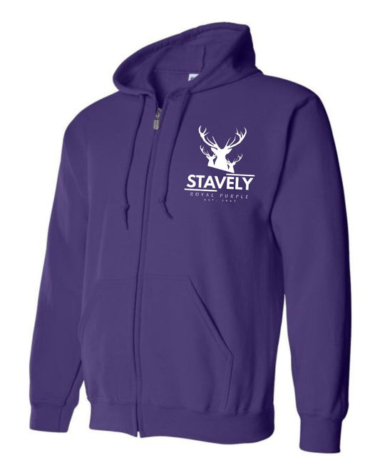 2024 Stavley Royal Purple Elks Full Zip Hoodie