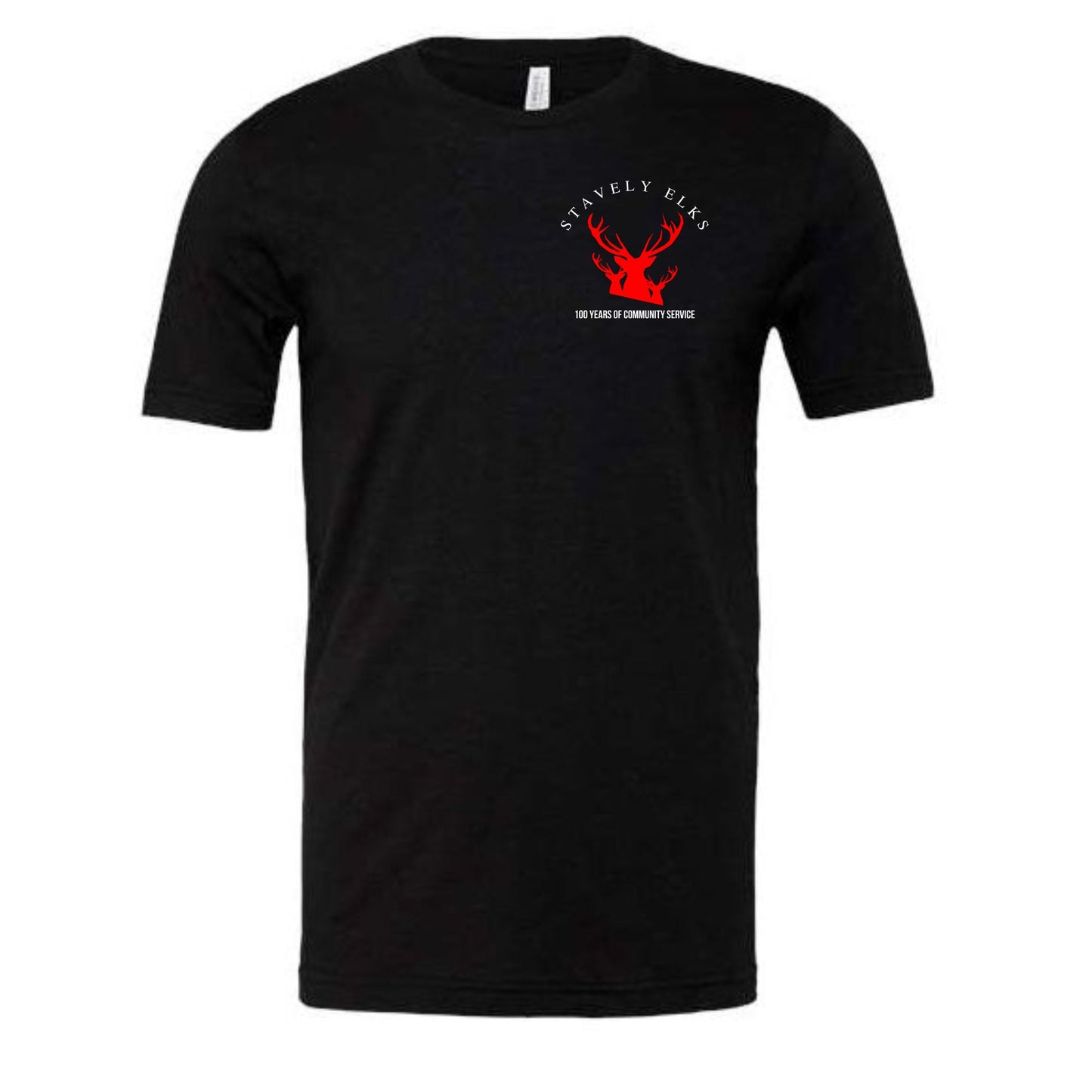 Stavely Elks 100 years Tshirt New Logo white & red