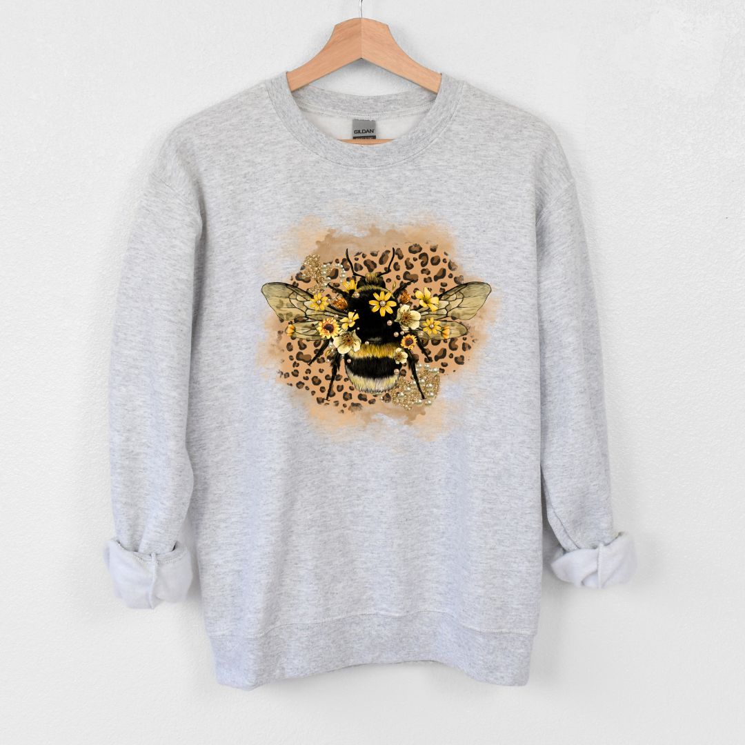 Boho Bee Crewneck, Bee Crewneck, Bee Sweater, Yellow Bee sweater, Yellow Bee Crewneck