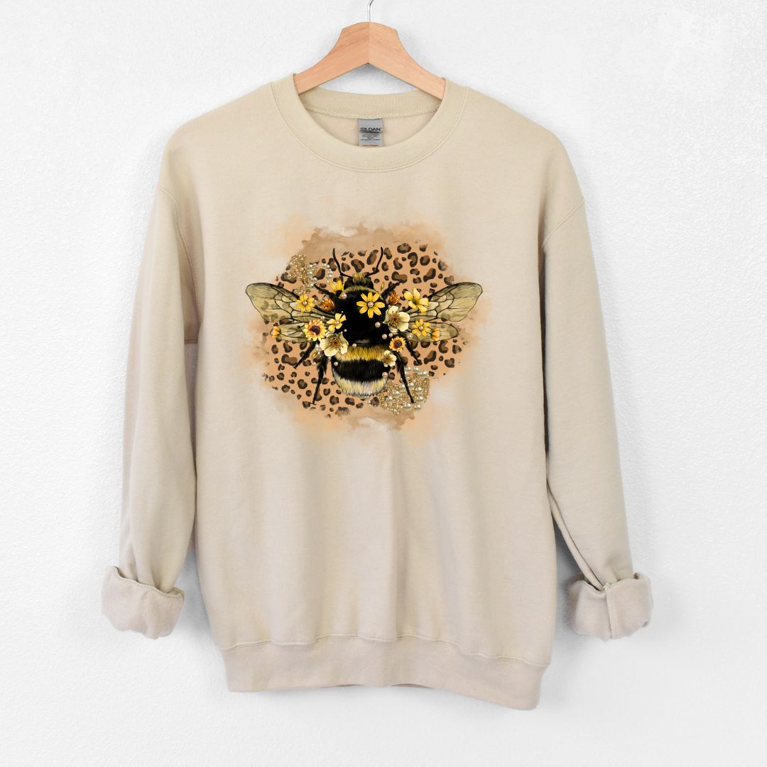 Boho Bee Crewneck, Bee Crewneck, Bee Sweater, Yellow Bee sweater, Yellow Bee Crewneck