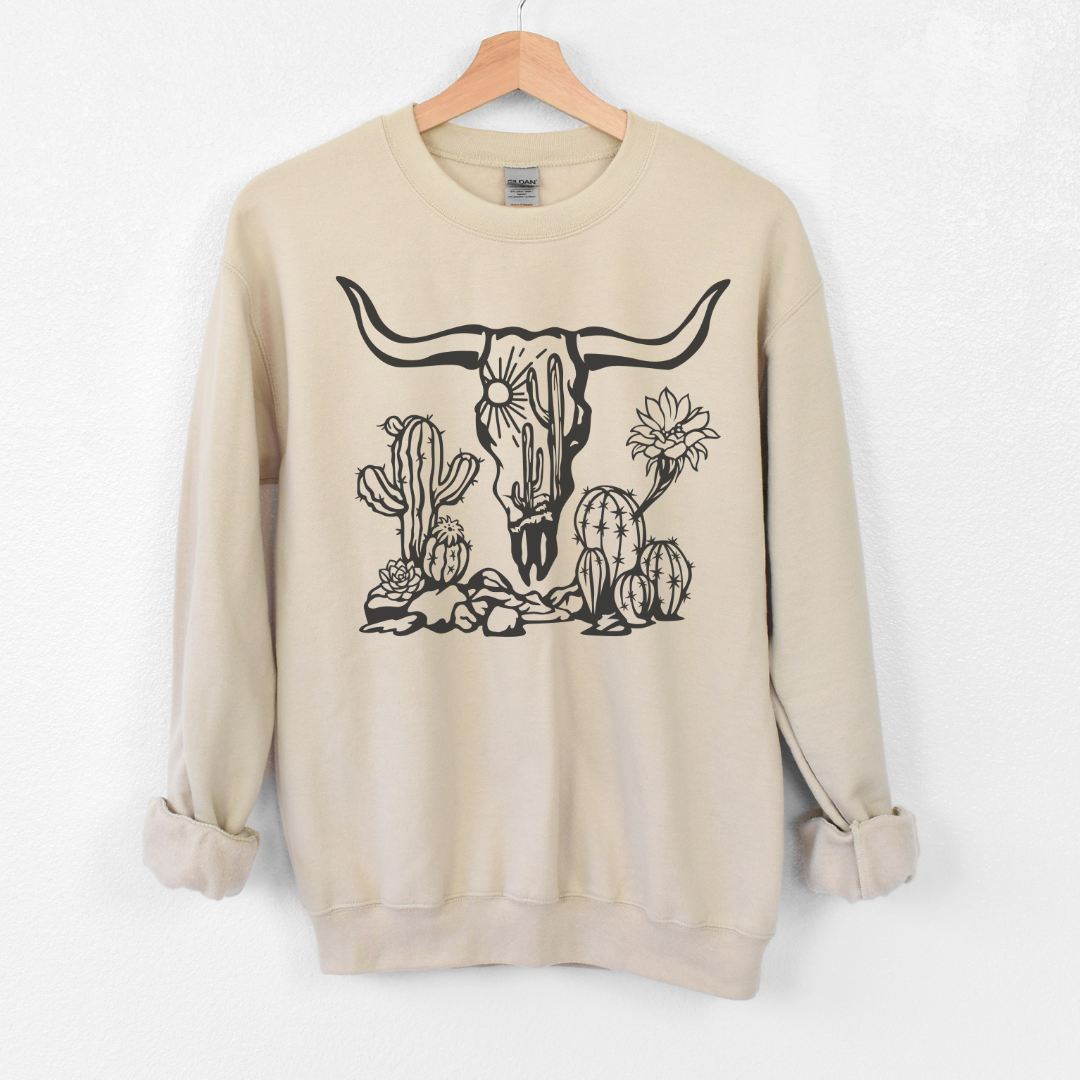 Cactus and cowskull